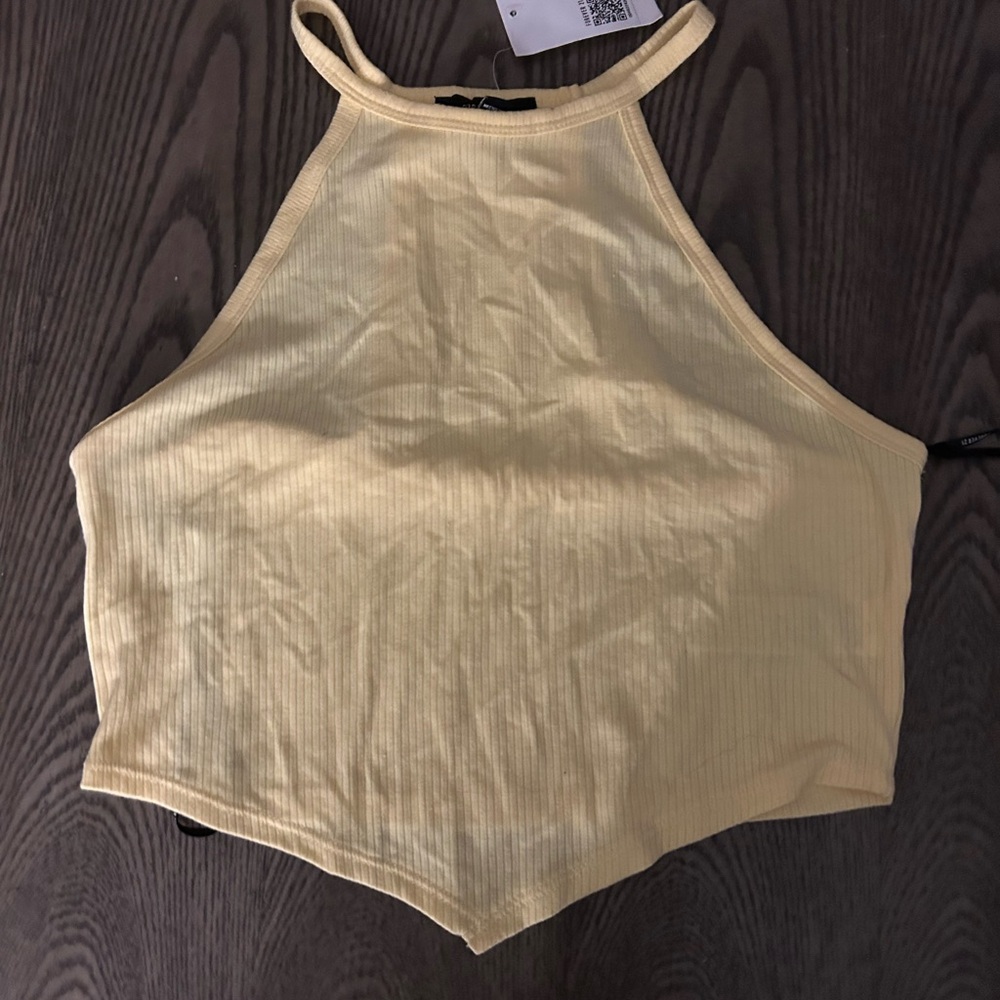 Forever 21 Light Yellow Crop Top